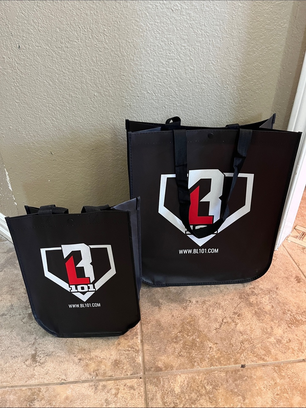 Black Reusable Baseball Lifestyle bags